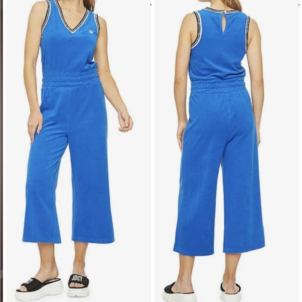 🩳Juicy Couture Royal Blue Terry Cloth Capri Jumpsuit